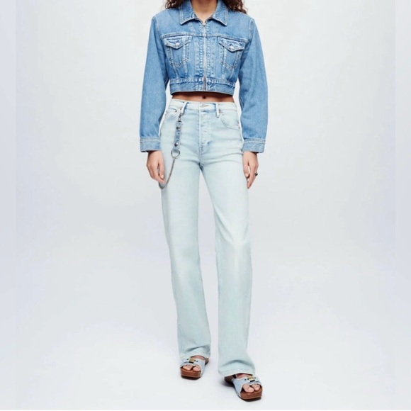 Re/Done 90”s High Rise loose Jean in Vapor Wave Size 31 - Picture 1 of 5